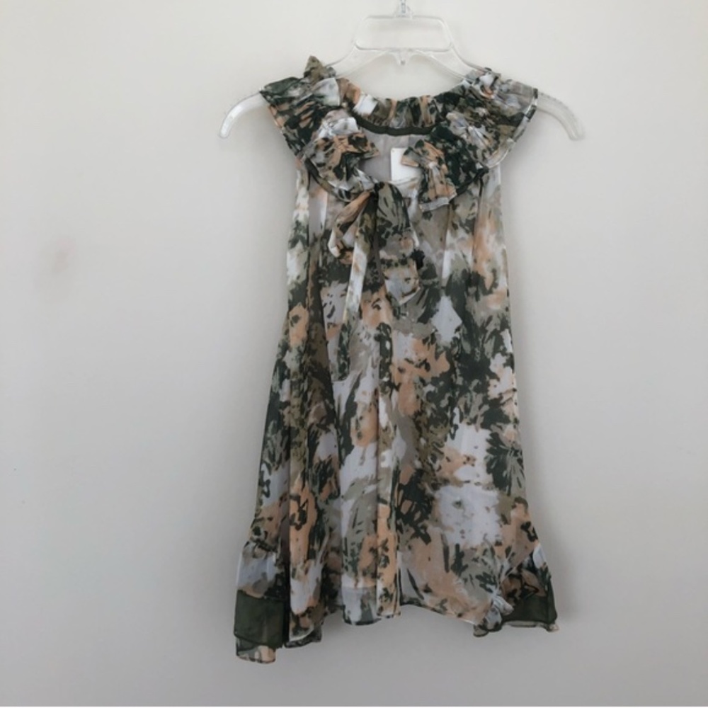 Anthropologie • asymmetric watercolor tank top